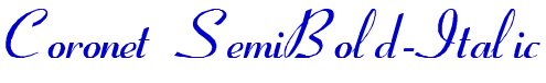 Coronet SemiBold-Italic フォント